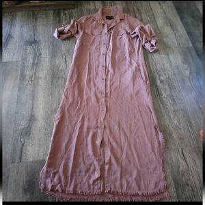Velvet Heart Women's Mauve Button-Up Shirt Dress